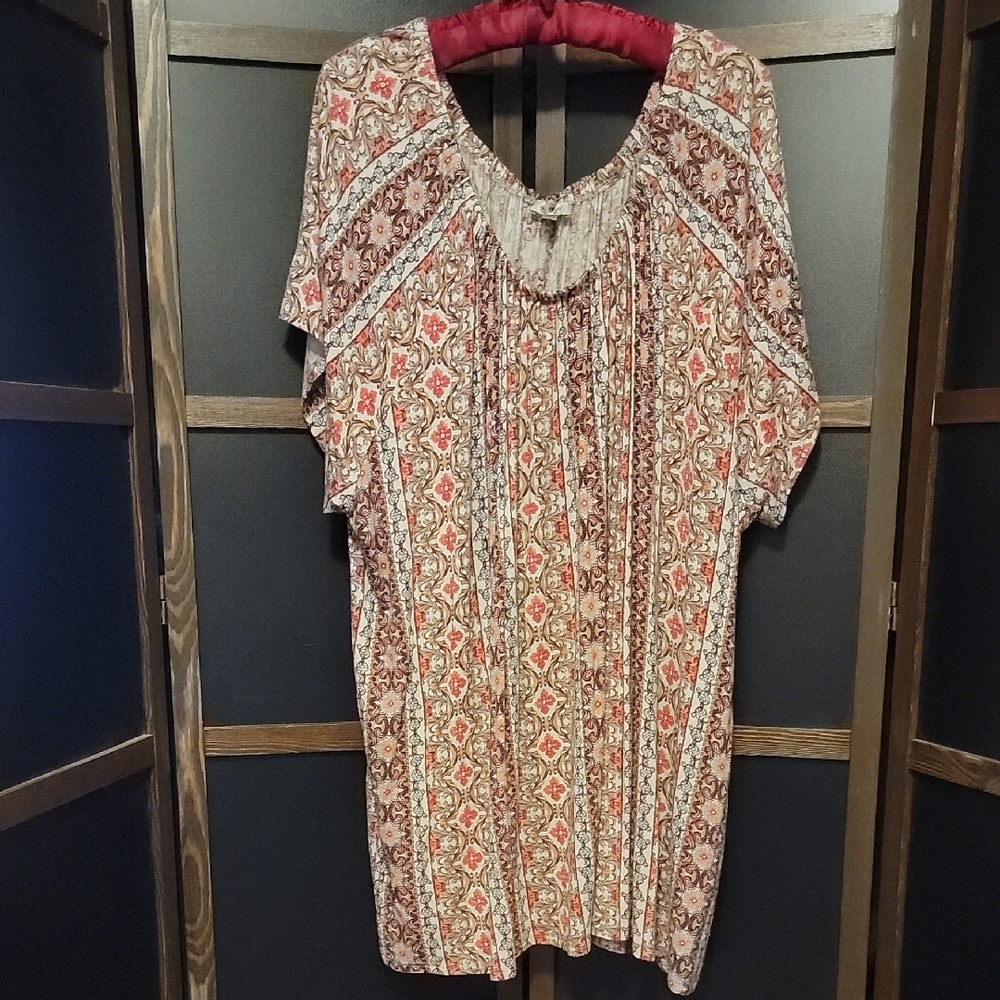 Avenue Multicolor Patterned Tunic Top